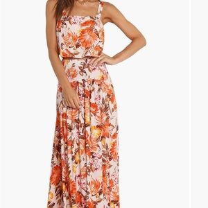 Petal & Pup- Lulu Floral Print Two Piece High Low Maxi Dress
